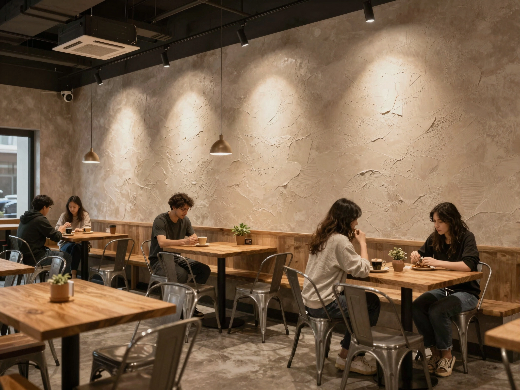 Coffee Shop Artistic Feature Wall